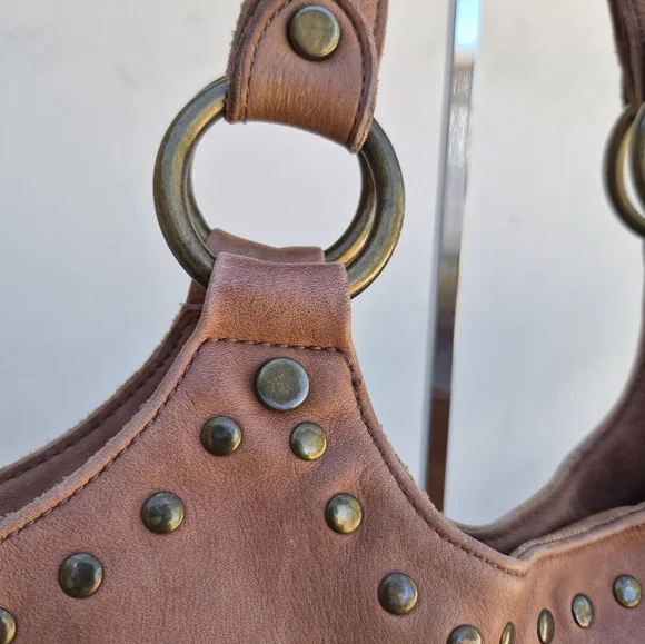 Fossil Vintage Woven Leather Satchel in Cognac Brown - Picture 4 of 9